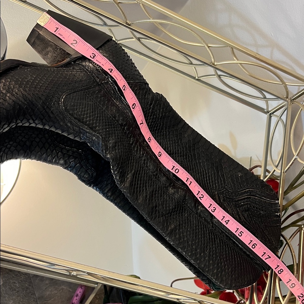 Corral Black Python Snakeskin Tall Western Cowgir… - image 11